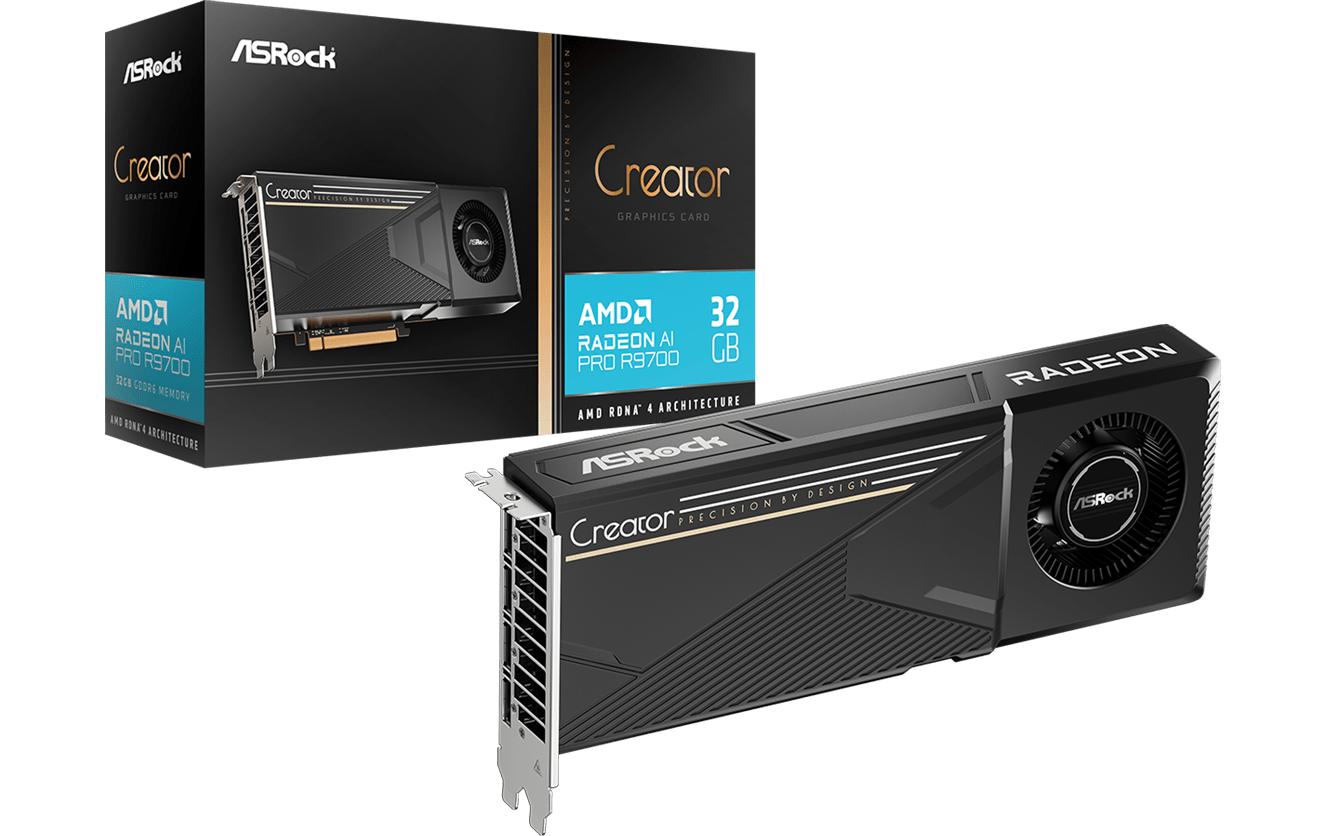 1977464 - Mediatech ASRock Creator Radeon AI PRO R9700 32GB AMD Radeon AI PRO R9700, 4xDP kaufen Schweiz | Mediatech.ch