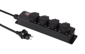 Steckdosenleiste Schalter 4xT13 IP55 3m Kunststoff H07RN-F 3G1.5mm2