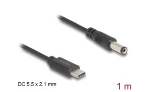 1979580_1 - Mediatech Delock USB Stromkabel C-5V DC, 1.0m Hohlstecker 5.5mm/2.1mm gerade