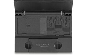Delock USB-C und A Card Reader, 5Gbps für SD & Micro SD, mit Speicherkarten Etui