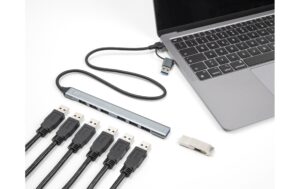 1980148_2 - Mediatech Delock USB-C Hub, 7 Port 6xUSB-A 2.0, 1xUSB-A 3.2