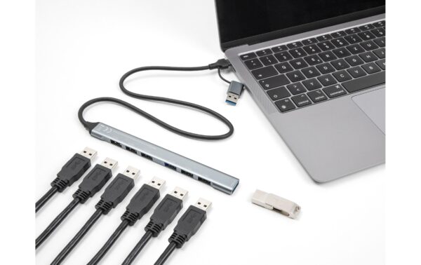 1980148_2 - Mediatech Delock USB-C Hub, 7 Port 6xUSB-A 2.0, 1xUSB-A 3.2