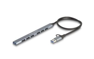 1980148_3 - Mediatech Delock USB-C Hub, 7 Port 6xUSB-A 2.0, 1xUSB-A 3.2