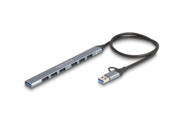 1980148_3 - Mediatech Delock USB-C Hub, 7 Port 6xUSB-A 2.0, 1xUSB-A 3.2