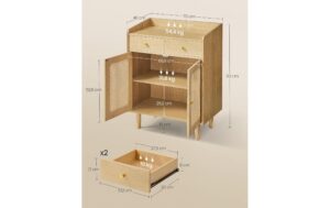 Vasagle Kommode, Weiss 70x40x90 cm (LxBxH), MDF