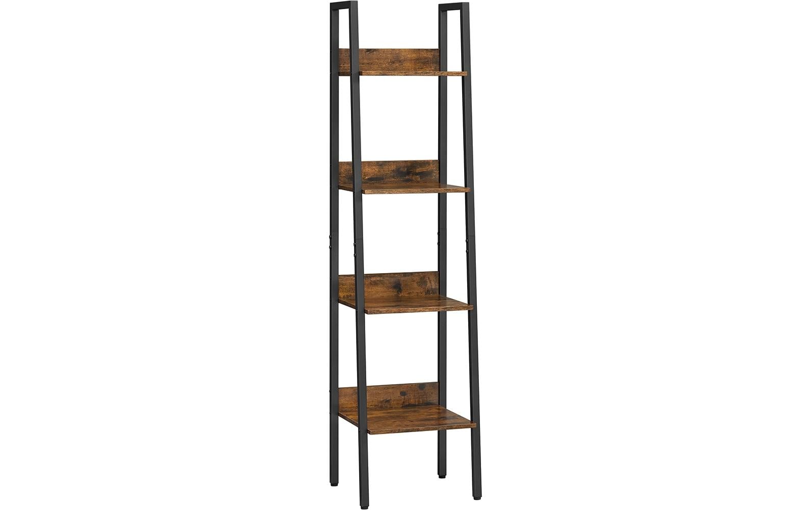 1981910 - Mediatech Vasagle Regal Vintagebraun-Schwarz,4 Ebenen 33.8x30x140 cm (LxBxH), Holz, Stahl