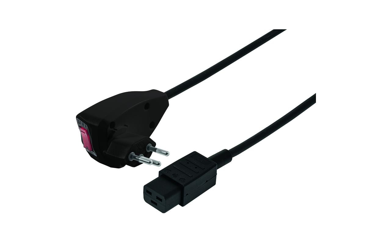 1983557 - Mediatech STEFFEN Adapterkabel T12-C19, 2.5m, schwarz H05VV-F 3G 1.5mm², mit Resetstecker kaufen Schweiz | Mediatech.ch