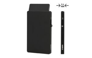 Valenta Card Protector - Thin Aluminium, MagSafe, Black