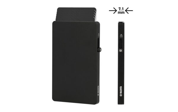 Valenta Card Protector - Thin Aluminium, MagSafe, Black