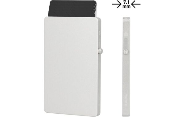Valenta Card Protector - Thin Aluminium, MagSafe, Silver
