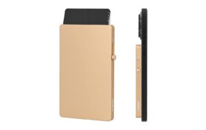 Valenta Card Protector - Thin Aluminium, MagSafe, Gold