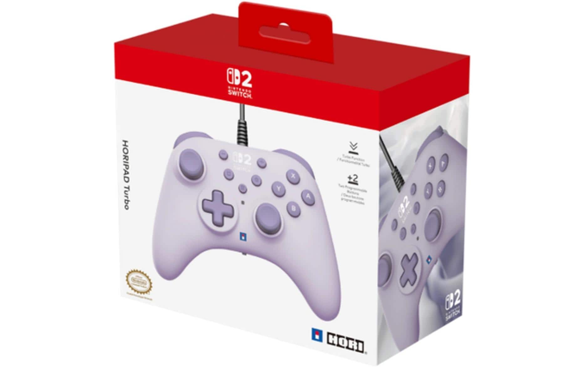 1985734_1 - Mediatech Horipad Controller cozy lavender Switch 2, kabelgebunden