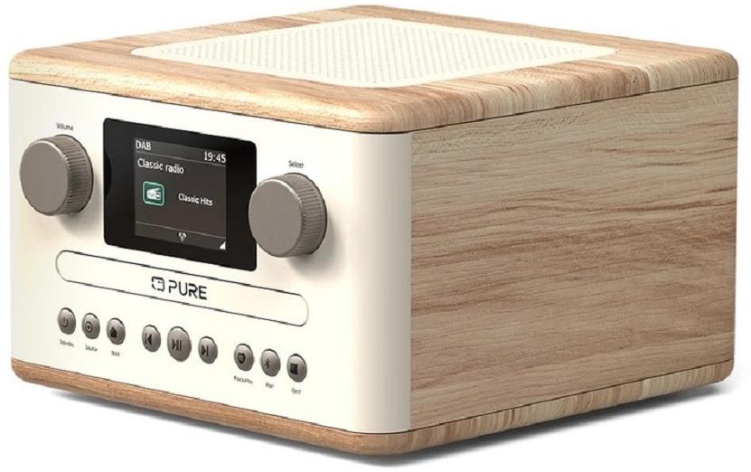 1985793_1 - Mediatech Pure DAB+ Radio Classic C-D4 Cotton white, Mono, CD, BT, USB, AUX, FB