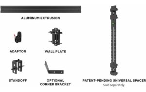 1986558_1 - Mediatech Peerless-AV LEDUNVS-4X4 Universal LED Wall Mount bis zu 610mm, 4x4