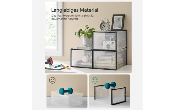 1987824_4 - Mediatech Songmics Schuhboxen stapelbar, 18er Set Grösse Box,35x25x19 cm, Kunststoff