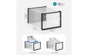 1987824_5 - Mediatech Songmics Schuhboxen stapelbar, 18er Set Grösse Box,35x25x19 cm, Kunststoff