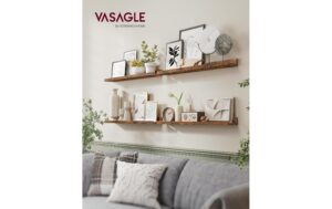 1987828_1 - Mediatech Vasagle Wandregal Braun, 2er Set 60x10x5 cm (LxBxH), MDF