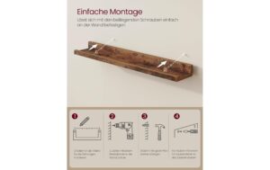1987828_4 - Mediatech Vasagle Wandregal Braun, 2er Set 60x10x5 cm (LxBxH), MDF