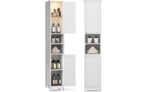 1987835 - Mediatech Vasagle Aufbewahrungsschrank mit 2 Türen 30x30x170 cm (LxBxH), MDF, Weiss kaufen Schweiz | Mediatech.ch