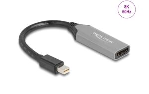 Delock Adapter Mini-DP 1.4 zu HDMI Aktiv Adapter 8K mit HDR Funktion