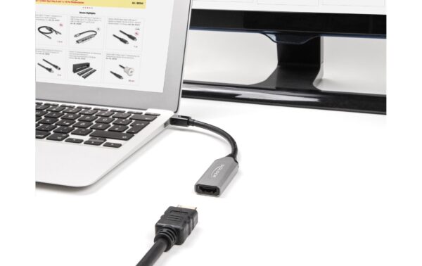Delock Adapter Mini-DP 1.4 zu HDMI Aktiv Adapter 8K mit HDR Funktion
