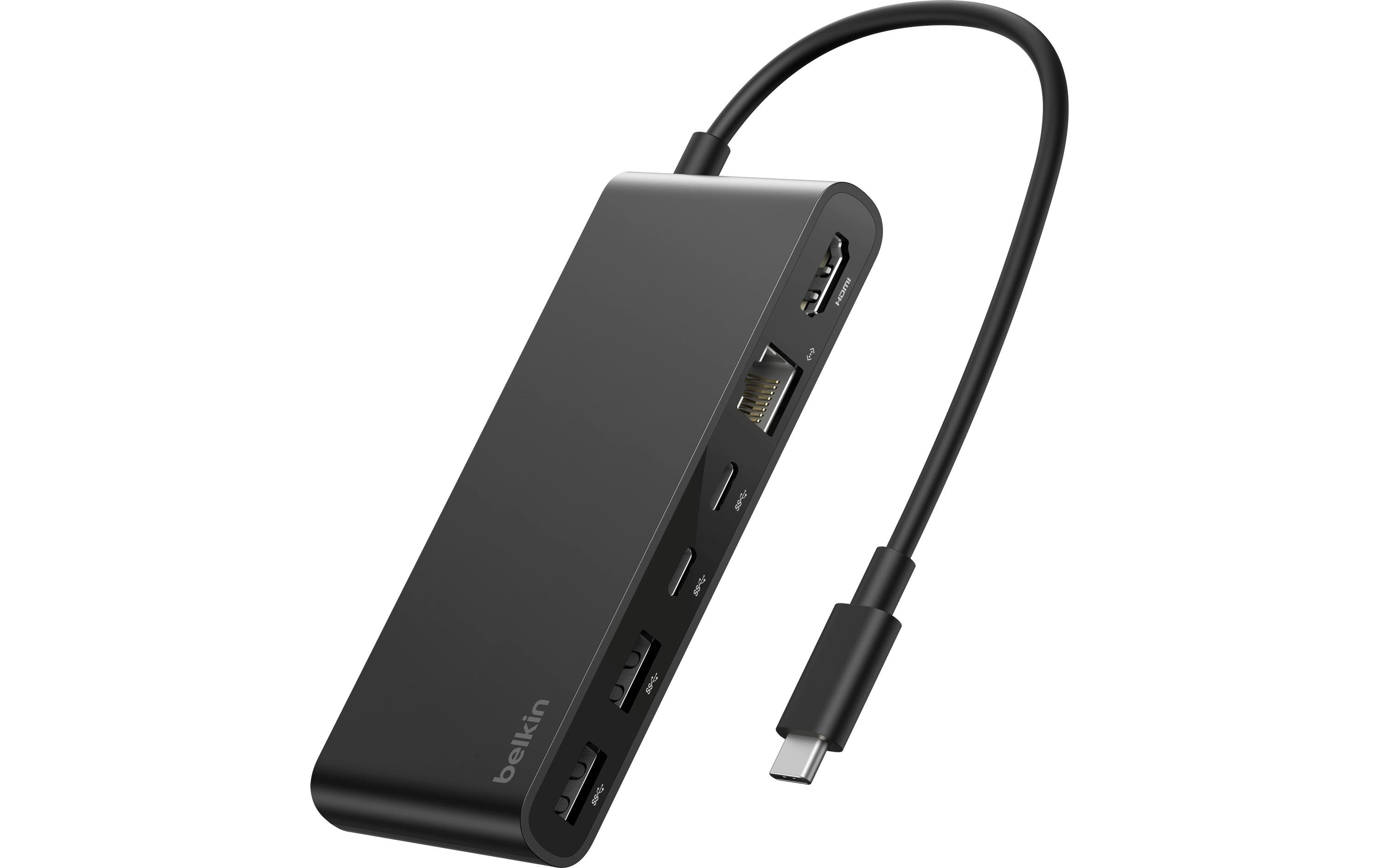 1988627 - Mediatech Belkin Connect 8-in-1 USB-C Hub Dual USB-C Ports, Schwarz