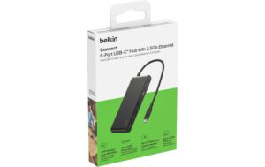 1988627_1 - Mediatech Belkin Connect 8-in-1 USB-C Hub Dual USB-C Ports, Schwarz