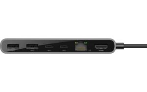 Belkin Connect 8-in-1 USB-C Hub Dual USB-C Ports, Silber