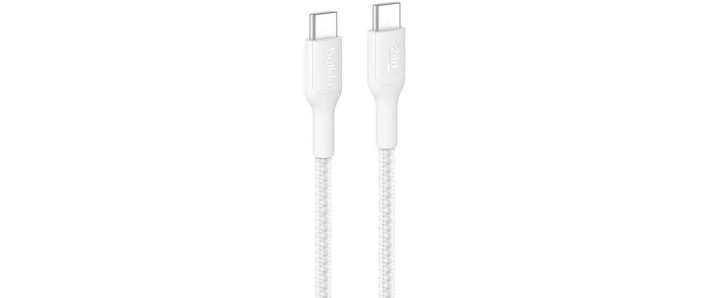 1988637 - Mediatech Belkin BoostCharge 240W USB-C-Kabel USB-C/USB-C, 2m, Weiss