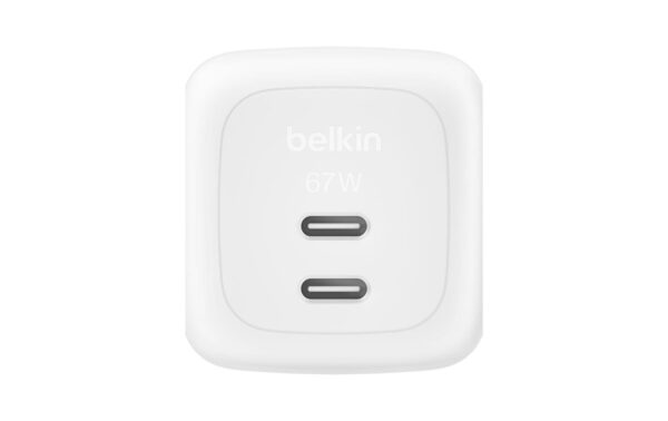 Belkin BoostCharge 67W USB-C-Ladegerät Power Delivery, PPS, 2m USB-C-Kabel, Weiss