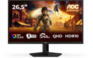1989656 - Mediatech AOC 27 Q27G41ZDF, 2560x1440, 240Hz OLED HDMI, DP, Hub, Speakers, HV, Pivot kaufen Schweiz | Mediatech.ch