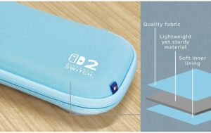 1989916_3 - Mediatech Nintendo Switch 2 Tough Pouch Light Blue Switch 2 Case