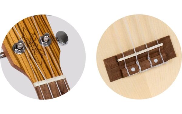 1990887_3 - Mediatech Flight Ukulele Soprano Spruce/Zebrano CEQ Ukulele, Gigbag, PU