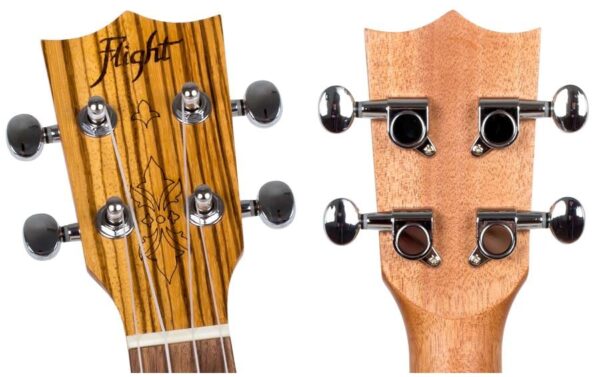 1990887_4 - Mediatech Flight Ukulele Soprano Spruce/Zebrano CEQ Ukulele, Gigbag, PU
