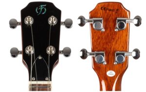 Flight Rock Series Uku Transparent Black Elektrische Ukulele, Gigbag