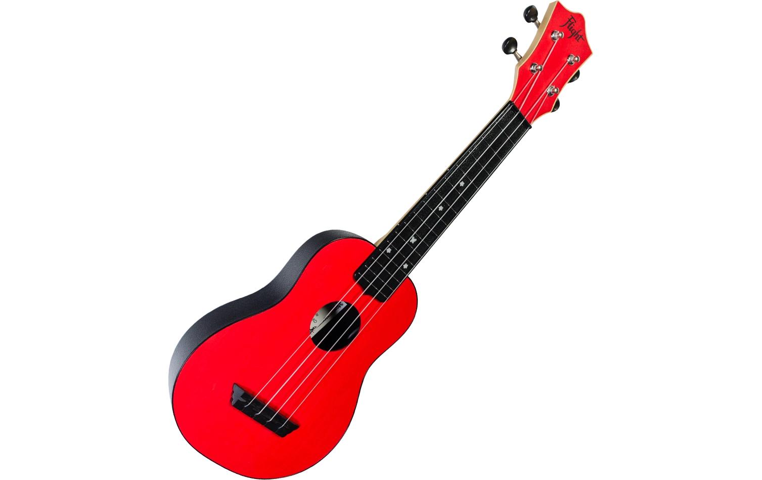 1990908_1 - Mediatech Flight Travel Uku Soprano ABS - Red Ukulele, Gigbag