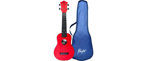 1990908_4 - Mediatech Flight Travel Uku Soprano ABS - Red Ukulele, Gigbag