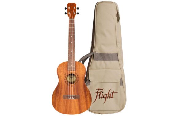 1990915_3 - Mediatech Flight Ukulele Bariton - Sapele Ukulele, Gigbag