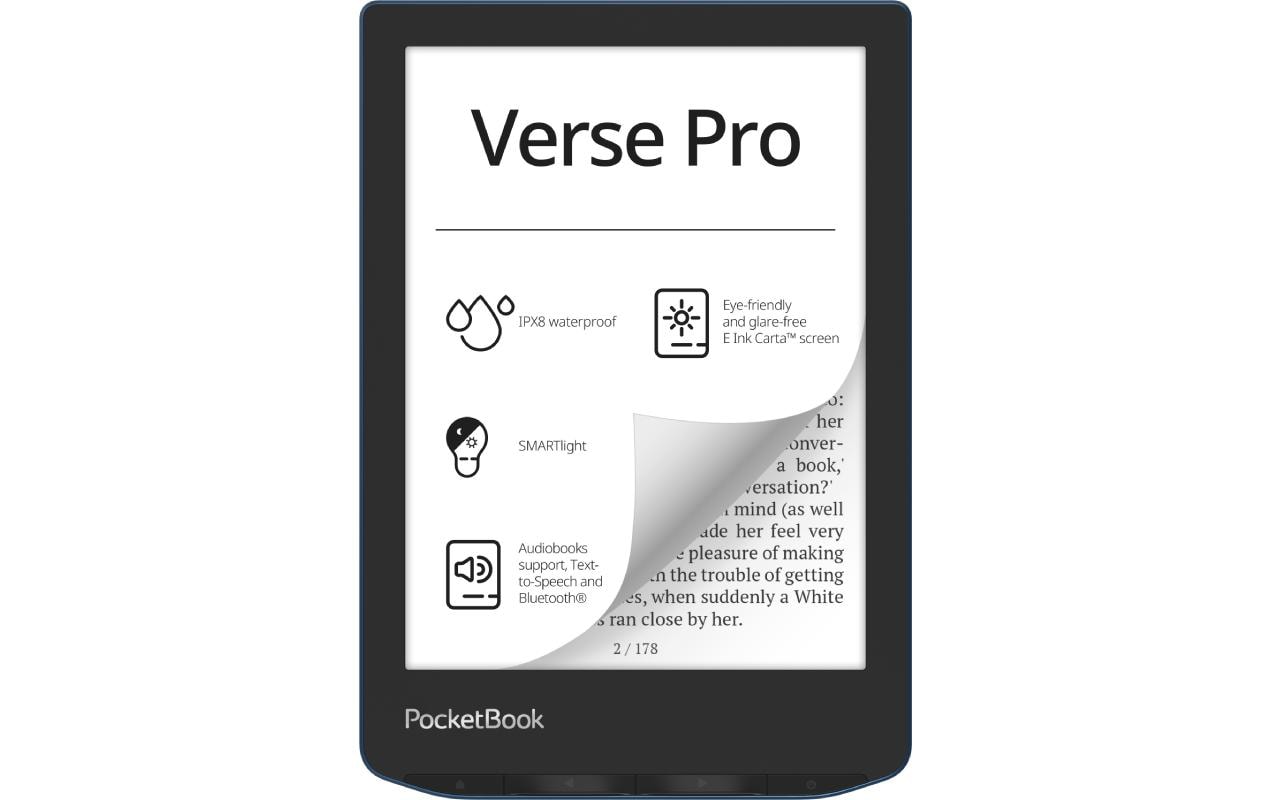 1991263 - Mediatech PocketBook Verse Pro Azure Blue 6 E-Ink Carta™, 16GB Speicher kaufen Schweiz | Mediatech.ch