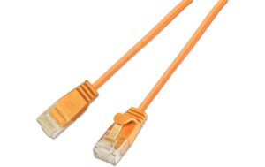 1991944_1 - Mediatech SLIM Patchkabel: U/UTP, 3m, orange Cat.6A, LSOH, Klinke nicht brechbar, 3.6mm