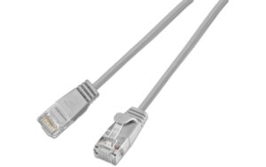 1991949_1 - Mediatech SLIM Patchkabel: U/UTP, 5m, grau Cat.6A, LSOH, Klinke nicht brechbar, 3.6mm