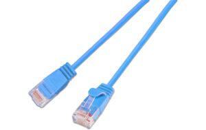 1991969_1 - Mediatech SLIM Patchkabel: U/UTP, 10m, blau Cat.6A, LSOH, Klinke nicht brechbar, 3.6mm