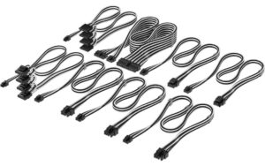 Netzteil Zub Cor DC Pro Kit Type 5 Schwarz/Weiss. Sleeved Cable