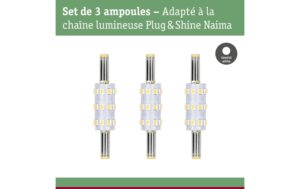1993267_1 - Mediatech Plug & Shine LED Stecksockel Naima Ersatz Ersatzleuchtmittel 3er-Set 4000K 100lm