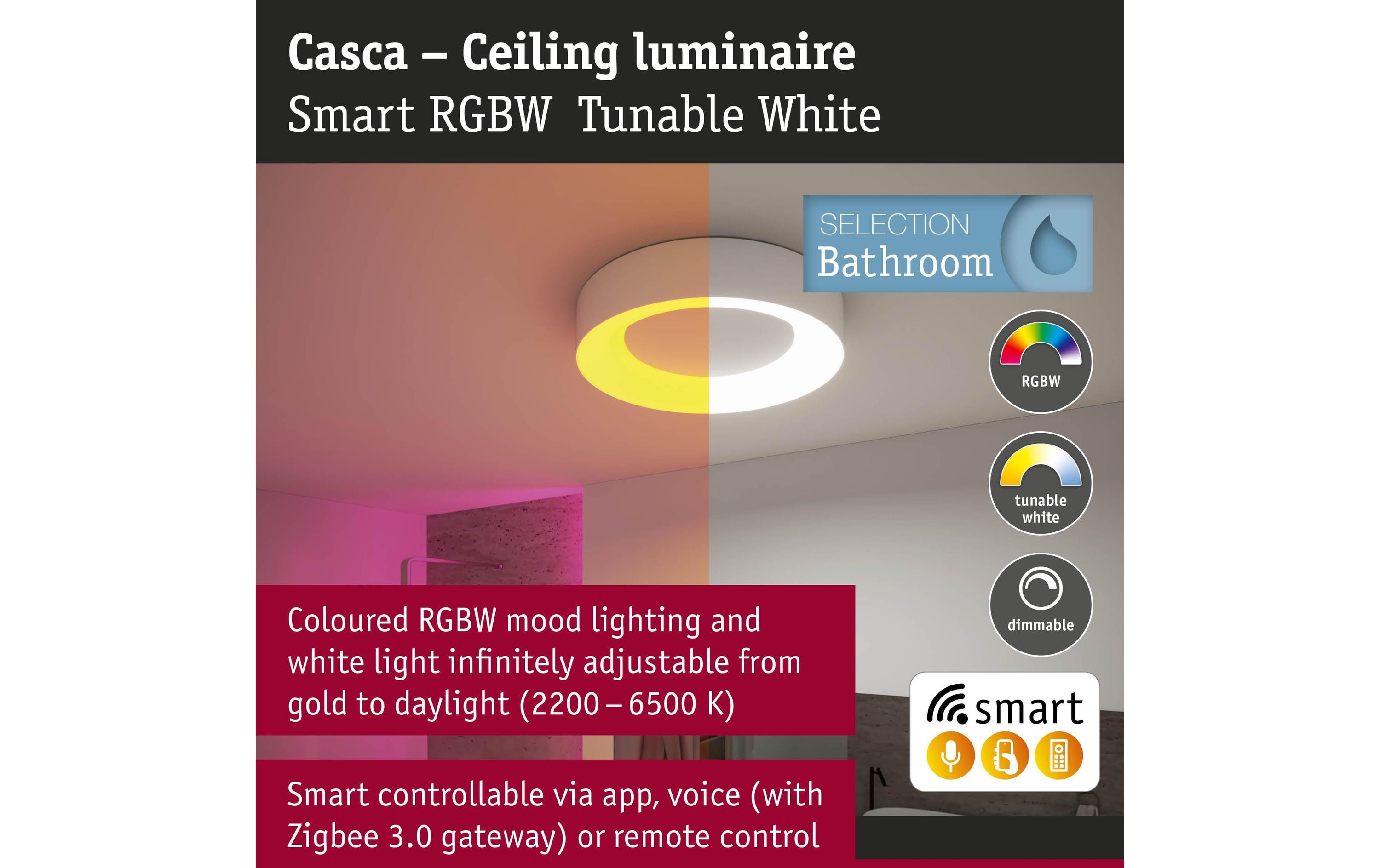 1993280_1 - Mediatech LED Deckenleuchte Smart Home Zigbee 3.0 44 RGBW+ 1750lm 230V 20W dimmbar ws matt