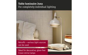 Tischleuchte Juna E14 max. 20W Weiss matt, Weiss matt, Champagner Metall