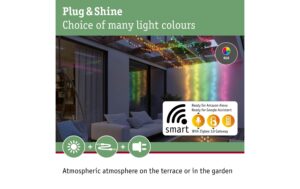 1993297_2 - Mediatech Plug & Shine LED Lichterkette Yuna RGB Lichterkette Yuna RGB 7,4m IP44 3W Schwarz