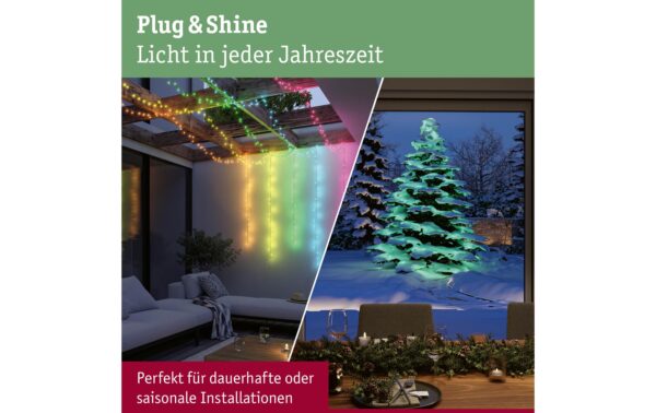 1993298_2 - Mediatech Plug & Shine LED Lichterkette Yuna RGB Yuna RGB 12,4m IP44 5W Schwarz