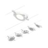 CorDuo LED Seilsystem RoundMac Basisset 5x 5x200lm 5x4,5W 3000K 230/12V Weiss, Chrom