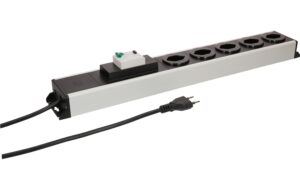 1993594 - Mediatech Max Hauri Steckdosenleiste Power Line 5x Typ 13 gr/sw FI 30mA / 10A 1.5m kaufen | Mediatech.ch